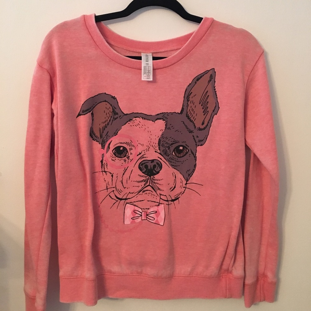 COPY - French bulldog sweatshirt with Monocle and bow tie